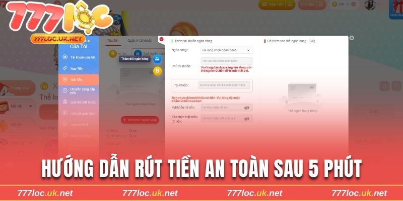 Hướng dẫn rút tiền an toàn và nhanh chóng sau 5 phút