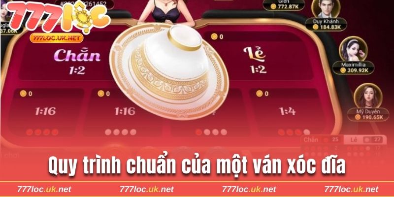 Quy trình chuẩn của một ván xóc đĩa