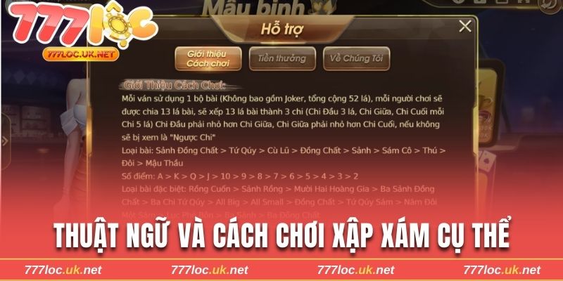 Thuật ngữ, cách chơi và các trường hợp thắng trong xập xám