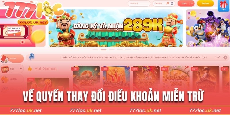 Về quyền thay đổi điều khoản miễn trừ 